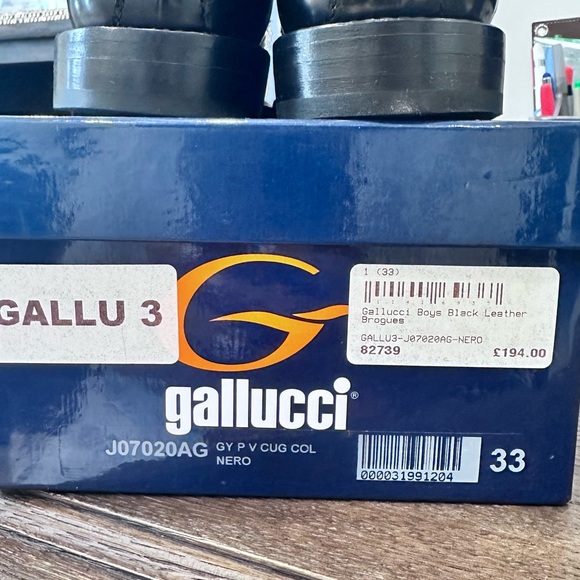 Gallucci boys black leather brogues - Picture 5 of 5